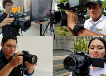 Celebran el día del camarógrafo en Enlace Televisión