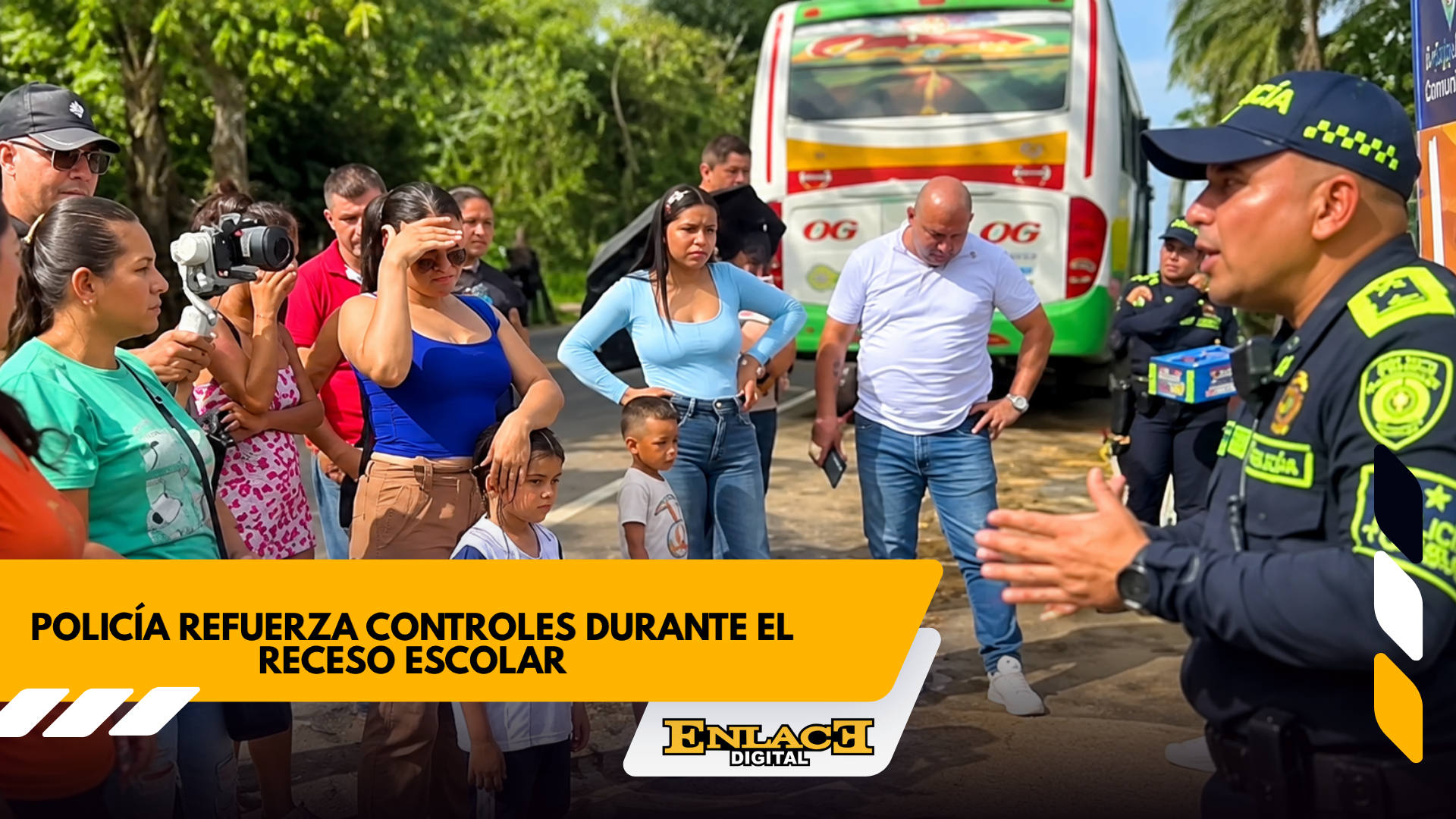 Policía refuerza seguridad durante el receso escolar   enlace televisión barrancabermeja | noticias deportes y entretenimiento en santander