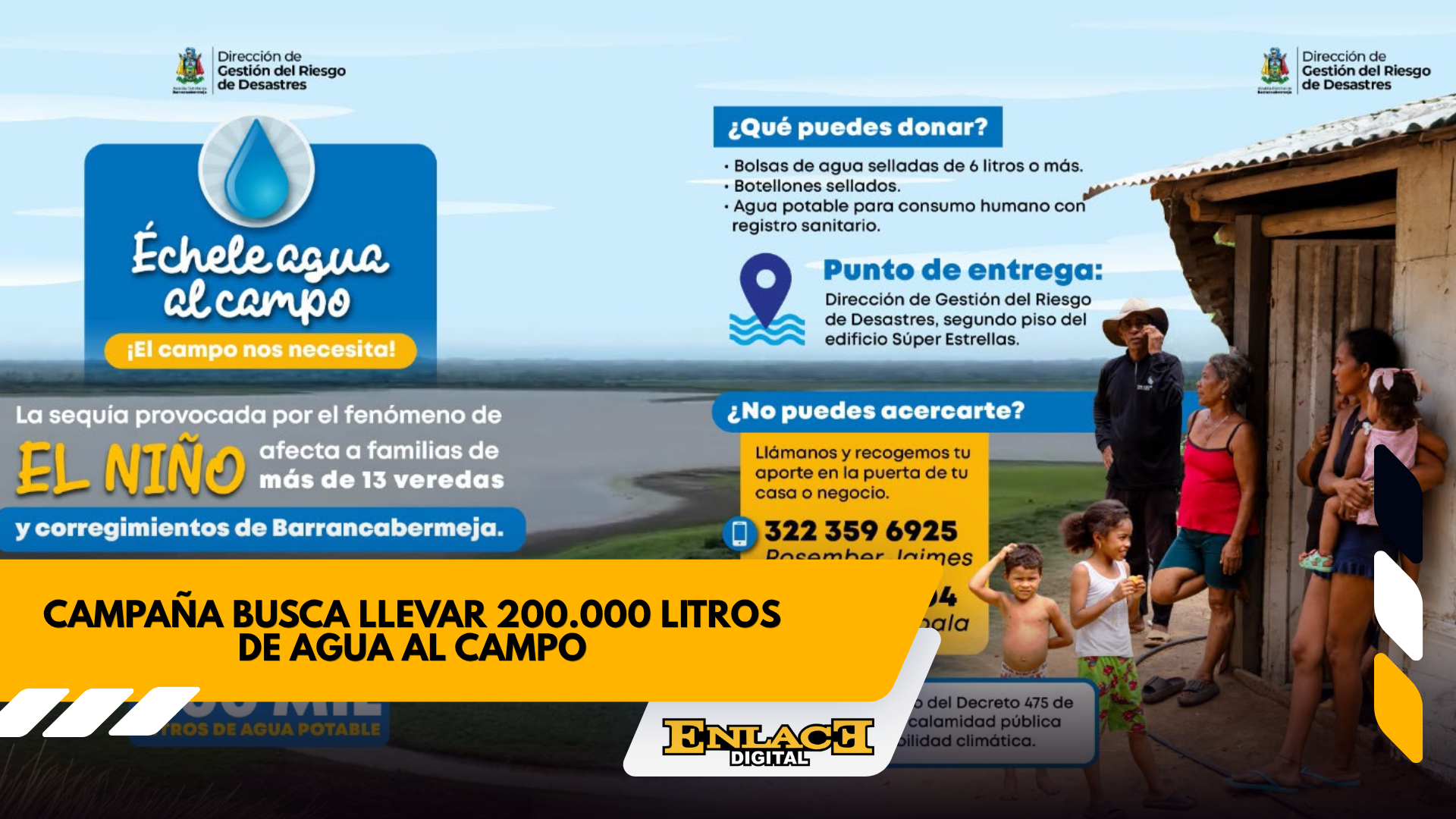 Échele agua al campo busca llevar 200 000 litros de agua   enlace televisión barrancabermeja | noticias deportes y entretenimiento en santander