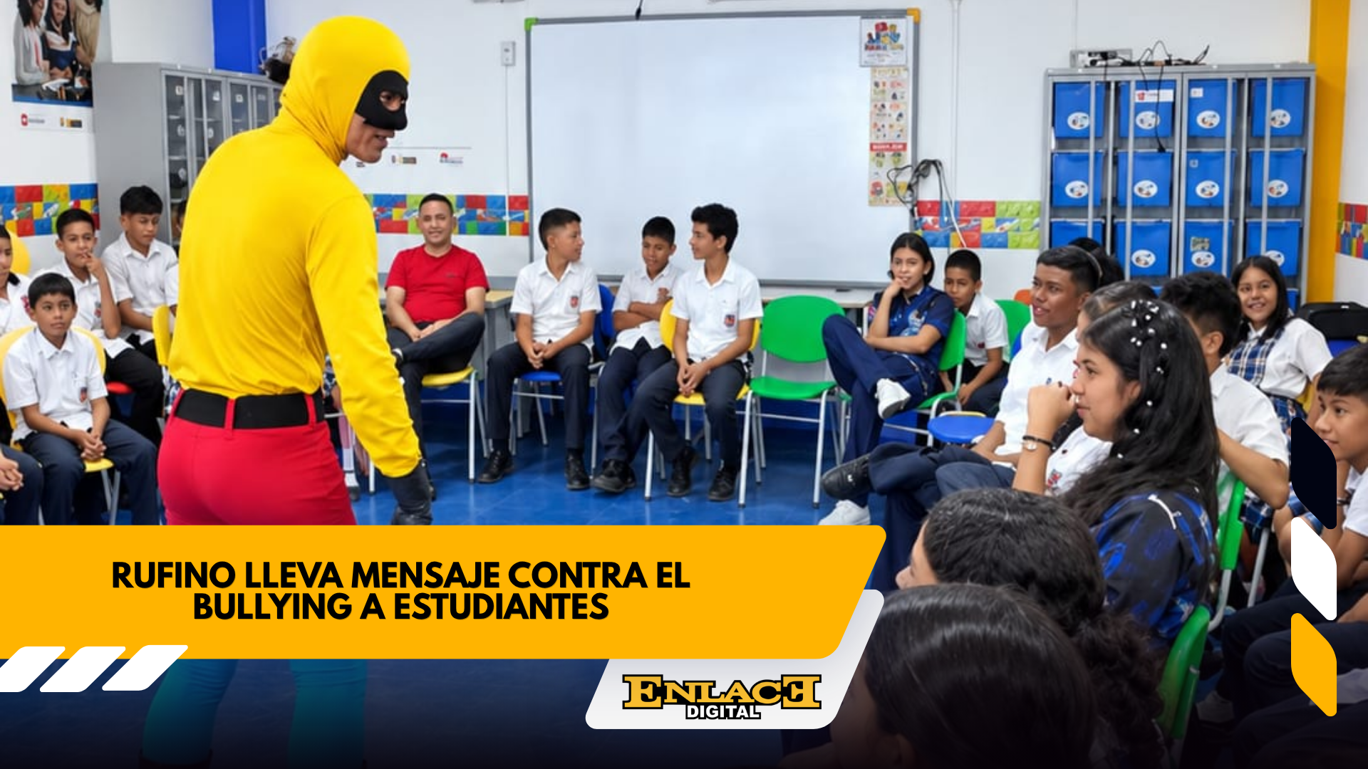 Rufino enseña a prevenir el bullying en las aulas   enlace televisión barrancabermeja | noticias deportes y entretenimiento en santander