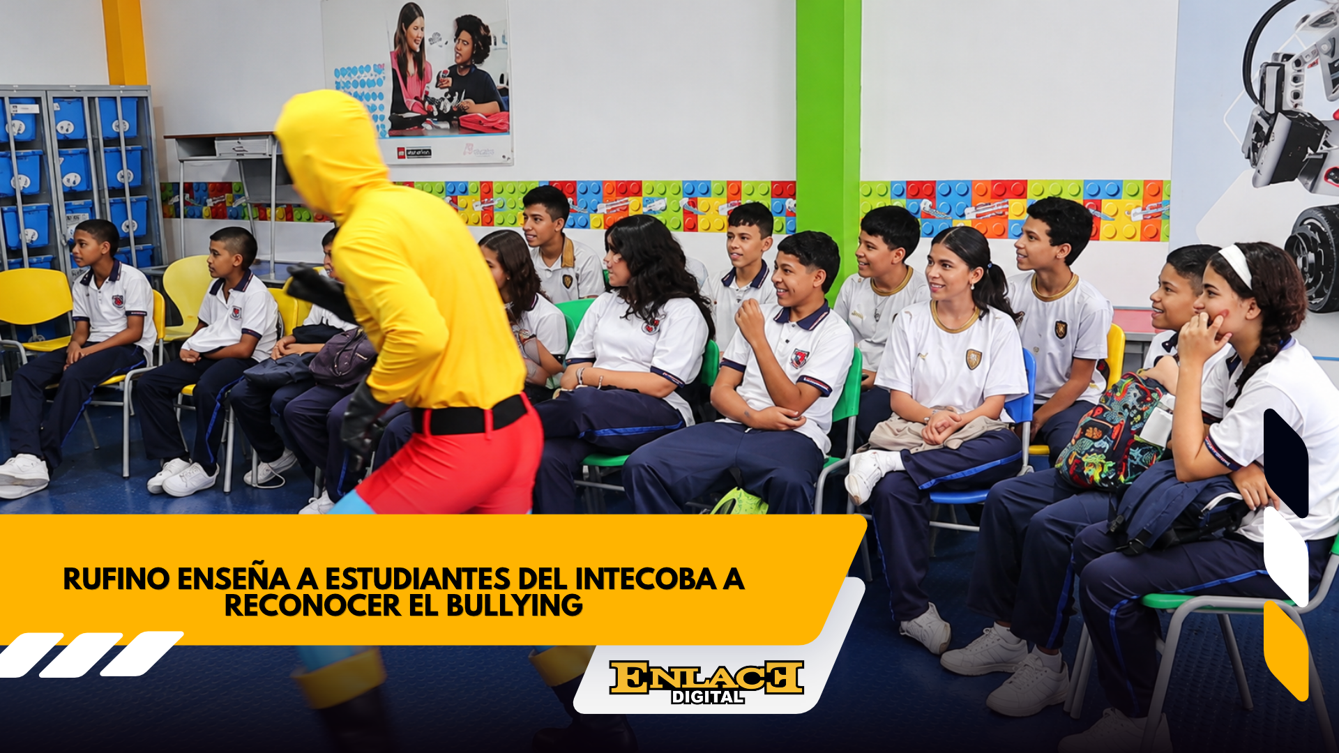 Rufino llega al intecoba para combatir el bullying con humor   enlace televisión barrancabermeja | noticias deportes y entretenimiento en santander