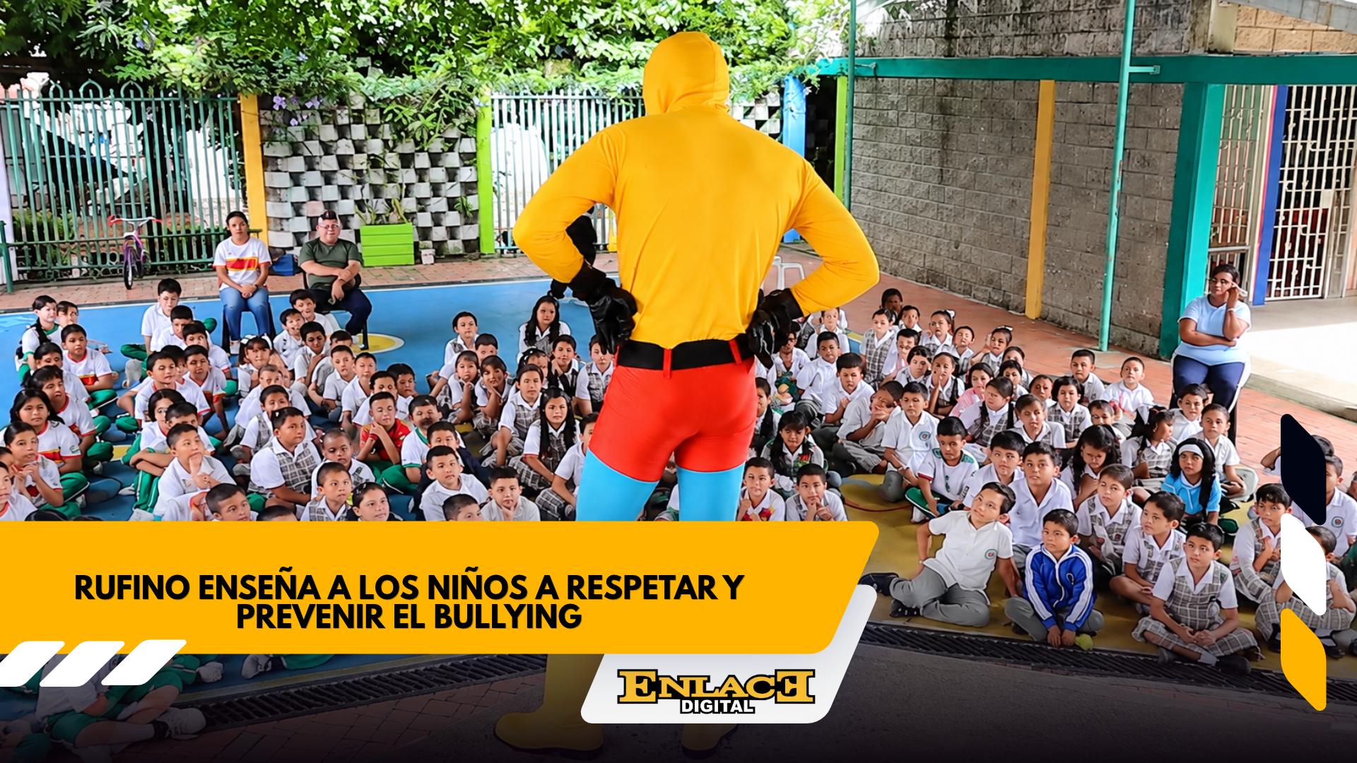 Rufino llega a los colegios con un mensaje contra el bullying   enlace televisión barrancabermeja | noticias deportes y entretenimiento en santander
