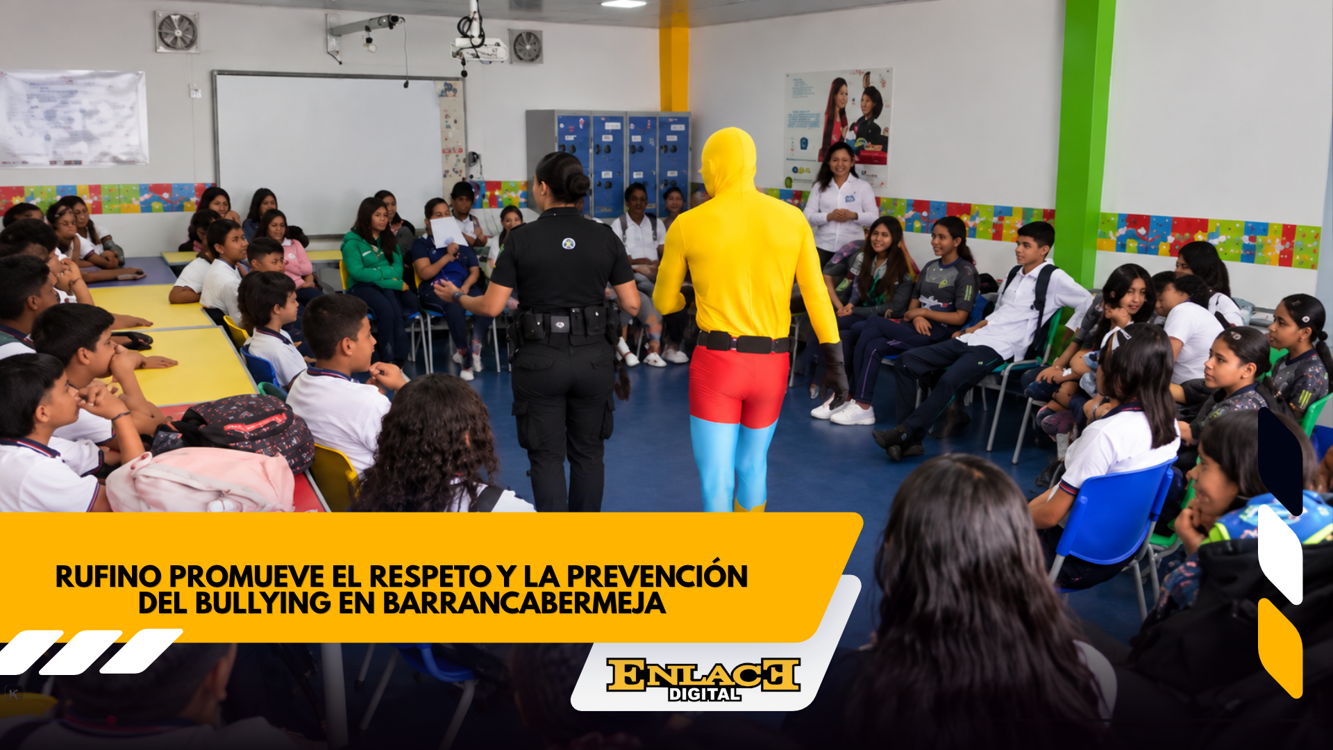 Rufino llega a las aulas para enseñar a combatir el bullying   enlace televisión barrancabermeja | noticias deportes y entretenimiento en santander