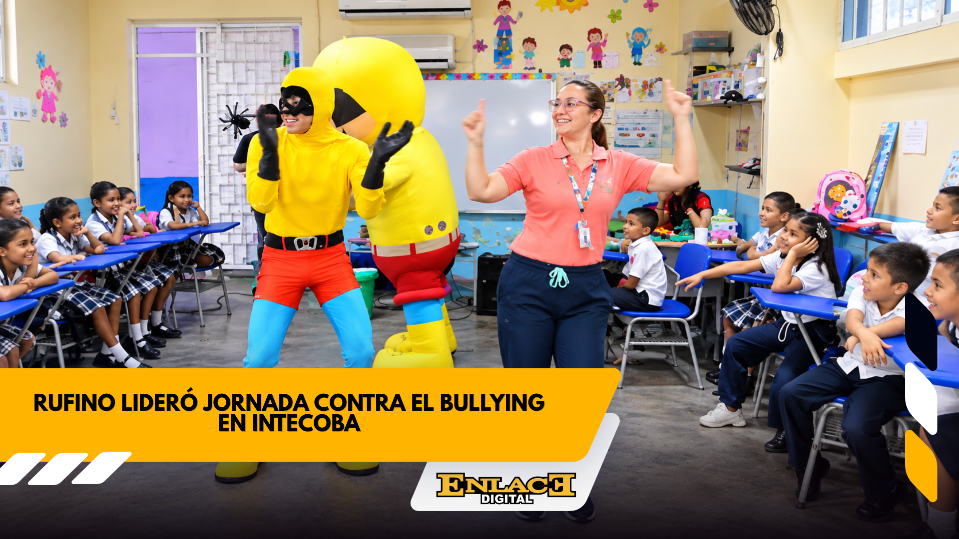 Rufino llegó a intecoba para prevenir el bullying   enlace televisión barrancabermeja | noticias deportes y entretenimiento en santander