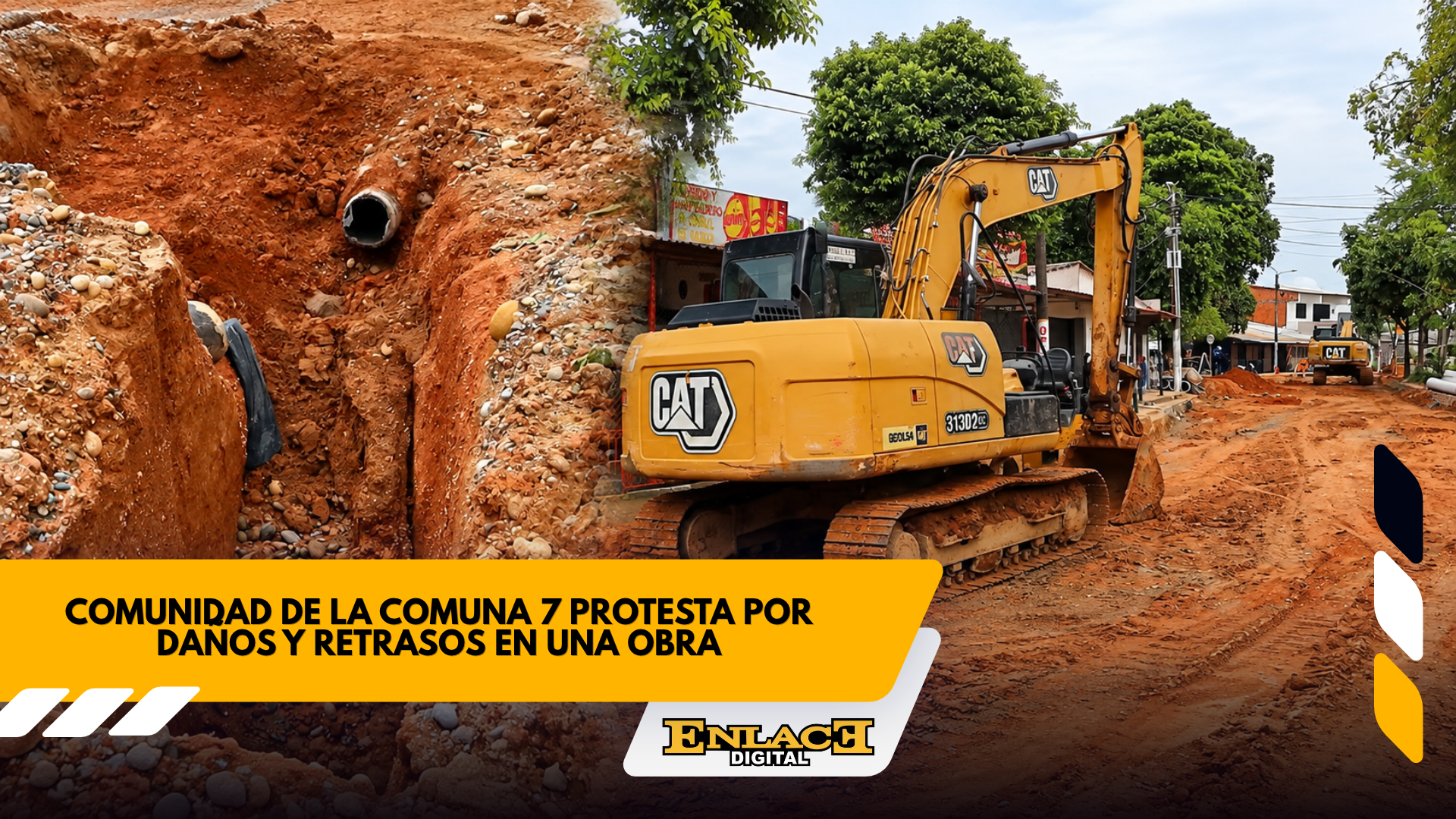 Protestan en la comuna 7 por obra que afecta a comerciantes   enlace televisión barrancabermeja | noticias deportes y entretenimiento en santander