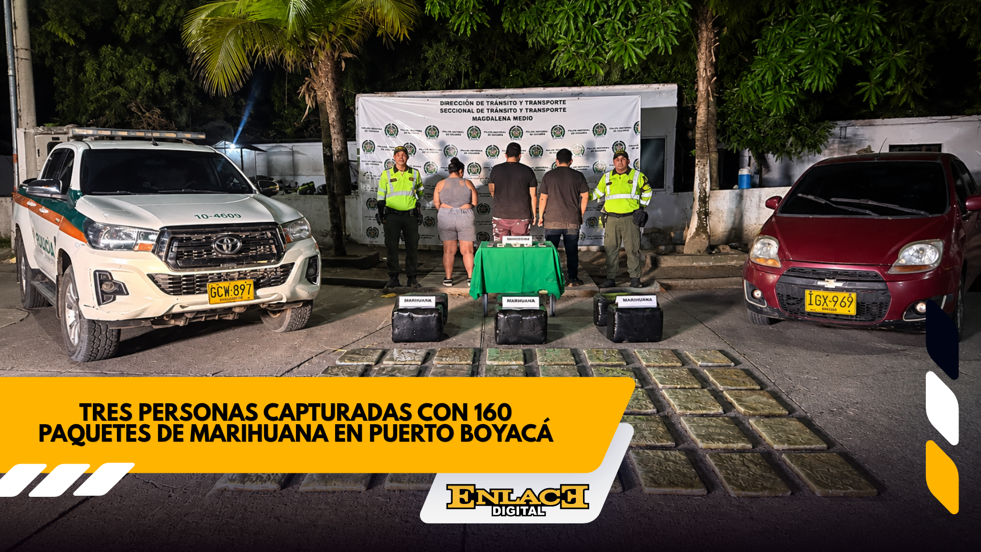 Tres capturados con 160 paquetes de marihuana en puerto boyacá   enlace televisión barrancabermeja | noticias deportes y entretenimiento en santander