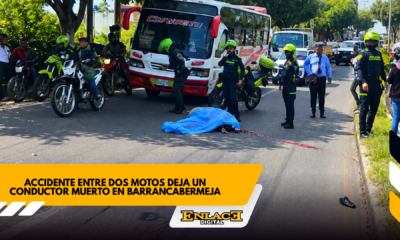 Accidente entre motos deja un conductor muerto en barrancabermeja   enlace televisión barrancabermeja | noticias deportes y entretenimiento en santander